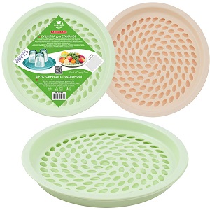 ЯФруктовница с поддоном/сушилка д/стаканов пласт. (СК 76-3) 28 см, "Мультидом"