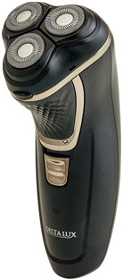 Бритва DELTA  DELTA LUX   DE-4000  (Акк, 3 плавающие головки, тример, 3 Вт)