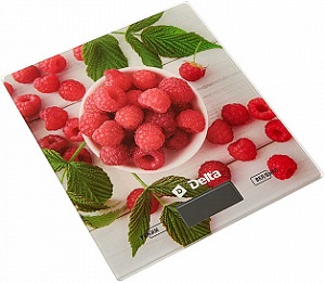 Весы кухонные DELTA KCE-67 (5 кг, ЖКД, сенсор.управ) "Малинка"