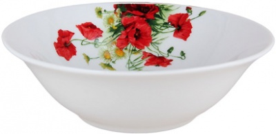 Салатник МАКИ  350 мл/15 см  (271685)  (фарфор)