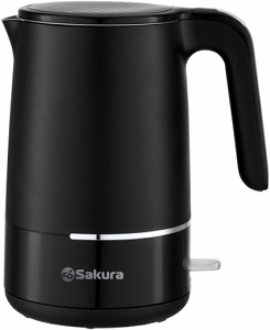 Чайник SAKURA SA-2176 BK  (1.8 кВт, 1.7 л, ЗНЭ, двойная стенка)