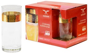 ГХ  ПИРАМИДА  Набор Стаканов  [ TAV 92-402 ] (6 шт, с рис)  (сок),  (4)
