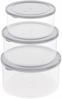 Набор емкостей д/СВЧ (М 8529) "Смак" (500мл/700 мл/1.0л) (светло-желтый),  г.Октябрьский