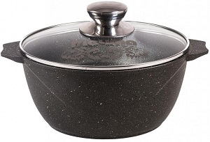 Кастрюля  с АП  МЕЧТА  ГРАНИТ Black 3.0 л (43701) (керам.частицы)