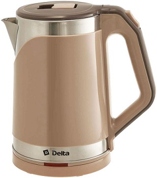 Чайник DELTA     DL-1125  БЕЖЕВЫЙ  (1.5 кВт, 2.0 л, ЗНЭ, двойная стенка)