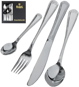 Набор столовых приборов 24 пр., нержавеющая сталь RASHEL (R-414/24) 