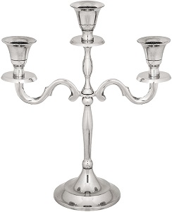 Подсвечник LEFARD на 3 свечи  (726-114)  (h-28.5 см)  Алюминий