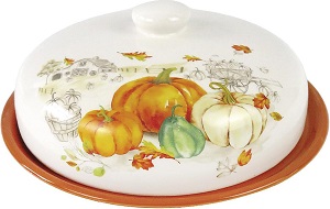 яБлюдо  д/блинов  ТЫКВА  (205753) 23 см,   КОРАЛЛ