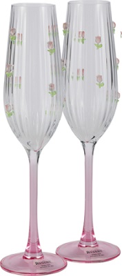 Набор бокалов  REGENT  ASTI  (81-801)  250 мл, 2 шт  (шампанское) Розовые тюльпанчики