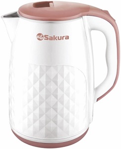 Чайник SAKURA     SA-2165 WB  (1.8 кВт, 2.5 л, ЗНЭ, двойная стенка) нерж.корпус
