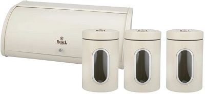 Хлебница  RASHEL  R-3017  (45х27х18 см + 3 банки по 1.7 л) кремовый