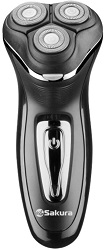 Бритва SAKURA  SA-5417 ВК  (Акк/сеть 3 бр.гол, триммер д/усов и бороды)