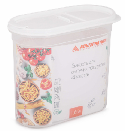Емкость д/сыпучих продуктов Фиеста  (М 8001) 1.65 л (с клапаном),  г.Октябрьский