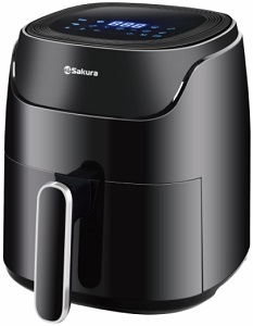 Мультипечь аэрогриль  SAKURA  SA-7685 BK  (1.4 кВт, чаша 4.0 л, таймер, 8 прогр)