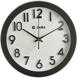 Часы  DELTA  DT12-0004  (25 см, плавный ход)