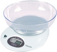 Весы кухонные  с чашей  GALAXY GL-2803 (5 кг, ЖКД), (24)