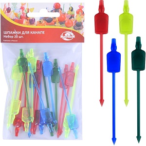 Шпажки д/канапе Набор 20 шт  (МТ76-109)  "Бар"  (8.4x1x0.3 см),  "Мультидом"