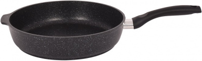 Сковорода АП KUKMARA  МРАМОР ТЕМНЫЙ   (СМТ281а) (28 см, h-65 мм, литой.алюм)