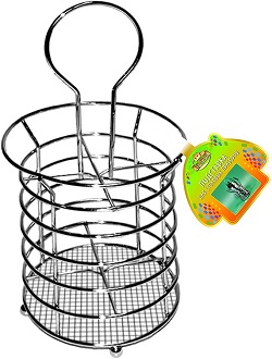 яПодставка д/столовых приборов нерж. (AN 52-37)  "Круглая" хром,  (4),  "Мультидом"