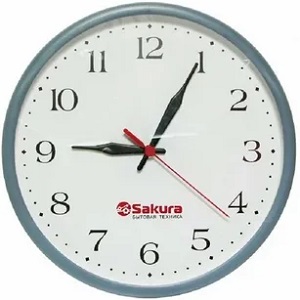 Часы  SAKURA  2Б 5  СЕРЫЕ  (24.5 см, h-3.5 см)