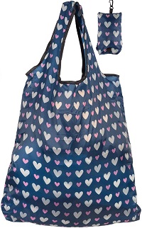 Сумка полиэстер  для покупок  38х58 см  (008575) Сердечки, чехол,  "Рыжий кот"