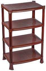 Этажерка д/обуви ( М 598)    (4 секции) (830х510х350 мм)  ВЕНГЕ,  г.Октябрьский