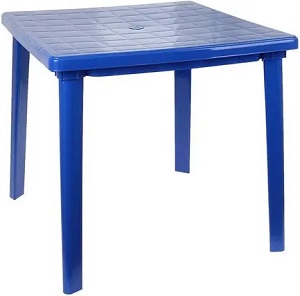Стол пласт. квадратный  (М2594)  (800х800х740 мм) Синий,  г.Октябрьский