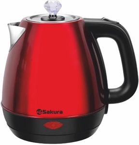 Чайник SAKURA      SA-2188 RB  (1.8 кВт, 1.8 л, ЗНЭ), нерж.корпус Чайник SAKURA      SA-2188 RB  (1.8 кВт, 1.8 л, ЗНЭ), нерж.корпус
