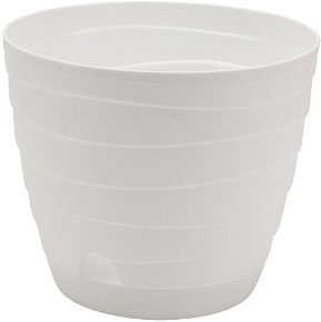 Горшок  БРИЗ  Белый  3.7 л  (УП-4841)  с поддоном,  РАДИАН