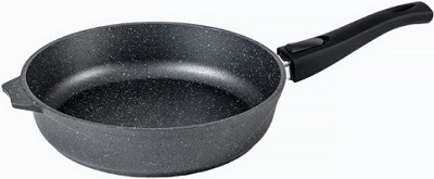 Сковорода АП МЕЧТА  ГРАНИТ Black 22 см (022701) (керам.частицы, сьем.ручка)