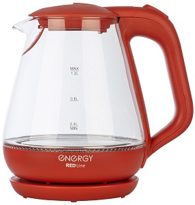 Чайник ENERGY    E-205  (164144)  (1.6 кВт, 1.2 л, ЗНЭ)  стекло, подсветка