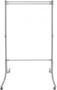 Вешалка гардеробная на колесиках  НИКА  ВГ90/МС  (910х765х1635 мм) МАТОВЫЙ СЕРЫЙ
