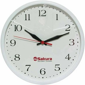 Часы  SAKURA  2Б 7  БЕЛЫЕ  (24.5 см, h-3.5 см)