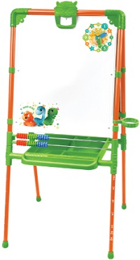 Мольберт НИКА  (М2/О2) Оранжевый (1100-755*530*470 мм, 2 раб.поверхности, пенал, счеты, магниты)