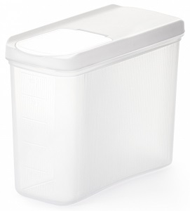 Емкость д/сыпучих продуктов с клапаном  1.5 л  ЛАЙН  Белый (М9003)