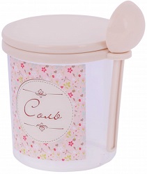 Емкость д/сыпучих продуктов  СОЛЬ  (М 1716) 1 л, с крышкой,  г. Октябрьский
