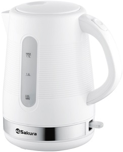 Чайник SAKURA SA-2343 W (2.2 кВт, 1.7 л, ЗНЭ)  БЕЛЫЙ,  (8)