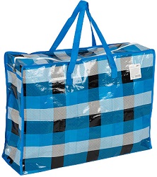 Сумка на молнии "Клетка"  60*45*20 см  (008584)  полипропилен, "Рыжий кот"