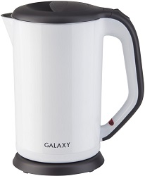 Чайник GALAXY  GL - 0318  БЕЛЫЙ  (2.0 кВт, 1.7л, ЗНЭ, двойная стенка) пласт.корпус,внутр.нерж.сталь