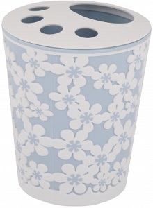 Подставка д/зубных щеток (М 4715) "Дольче Вита", голуб-бел,  г.Октябрьский