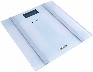 Весы напольные DELTA LUX  D4600 БЕЛЫЙ (180 кг, ЖКД, стекло, SMART, Измеряемые параметры тела)