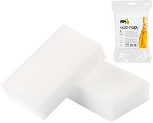 Губка д/уборки  меламин  (310250) (2 шт: 10х6х2,5см) "Чудо-губка",  "Рыжий кот"