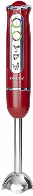 Блендер погружной DELTA LUX  DL-7039  КРАСНЫЙ  (800 Вт, нерж.ножка, LED-подсветкой кнопок)