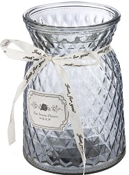 Ваза Romantica из цветного стекла с рельефным корпусом, размер: 16*11,5 см