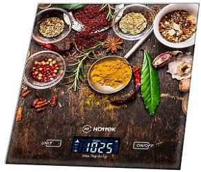 Весы кухонные HOTTEK  (962-022) (7 кг, ЖКД с подсветкой, 18х20 см) СПЕЦИИ