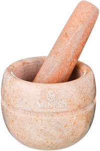 Ступка с пестиком  мрамор (925-118) (d-9 см, h-7 см) к/к,  AGNESS