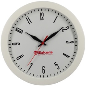 Часы  SAKURA  5Б 7  БЕЛЫЕ  (24.5 см, h-3.5 см)