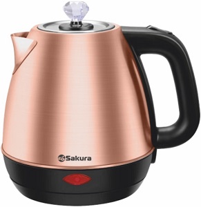 Чайник SAKURA      SA-2188 CB  (1.8 кВт, 1.8 л, ЗНЭ), нерж.корпус Чайник SAKURA      SA-2188 CB  (1.8 кВт, 1.8 л, ЗНЭ), нерж.корпус