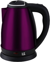 яЧайник IRIT IR-1342 (1.5 кВт, 2.0 л, ЗНЭ) ФИОЛЕТОВЫЙ нерж.корпус
