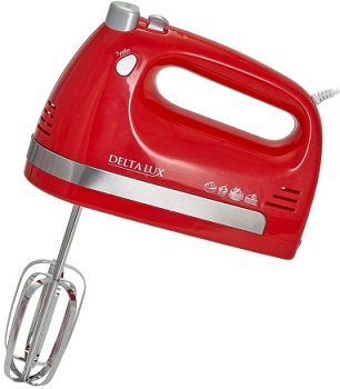 Миксер DELTA LUX  DE-7705  КРАСНЫЙ  (700 Вт, 5 скор+ТУРБО, 4 нас)